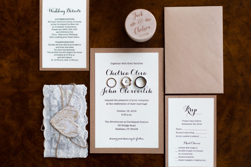 riverhouse goodspeed wedding invitations details photos
