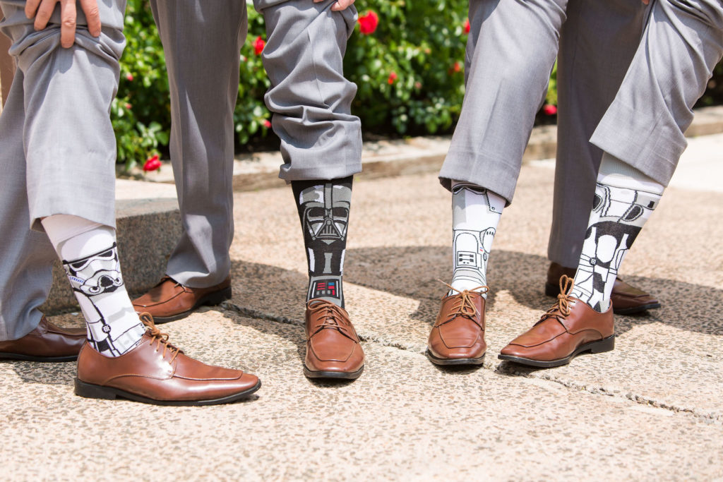 wedding socks star wars darth vader storm troopers groomsmen