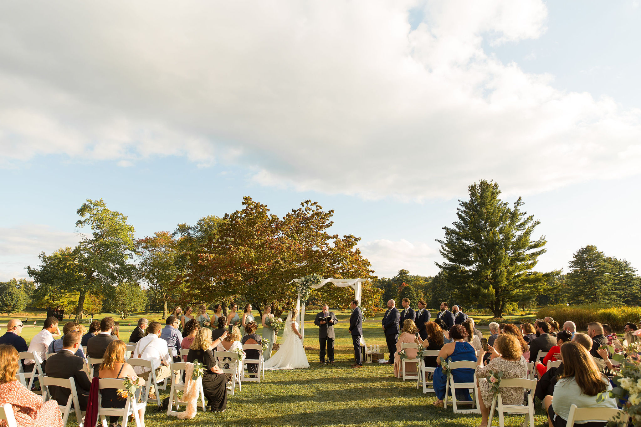 hop meadow country club wedding photos ceremony
