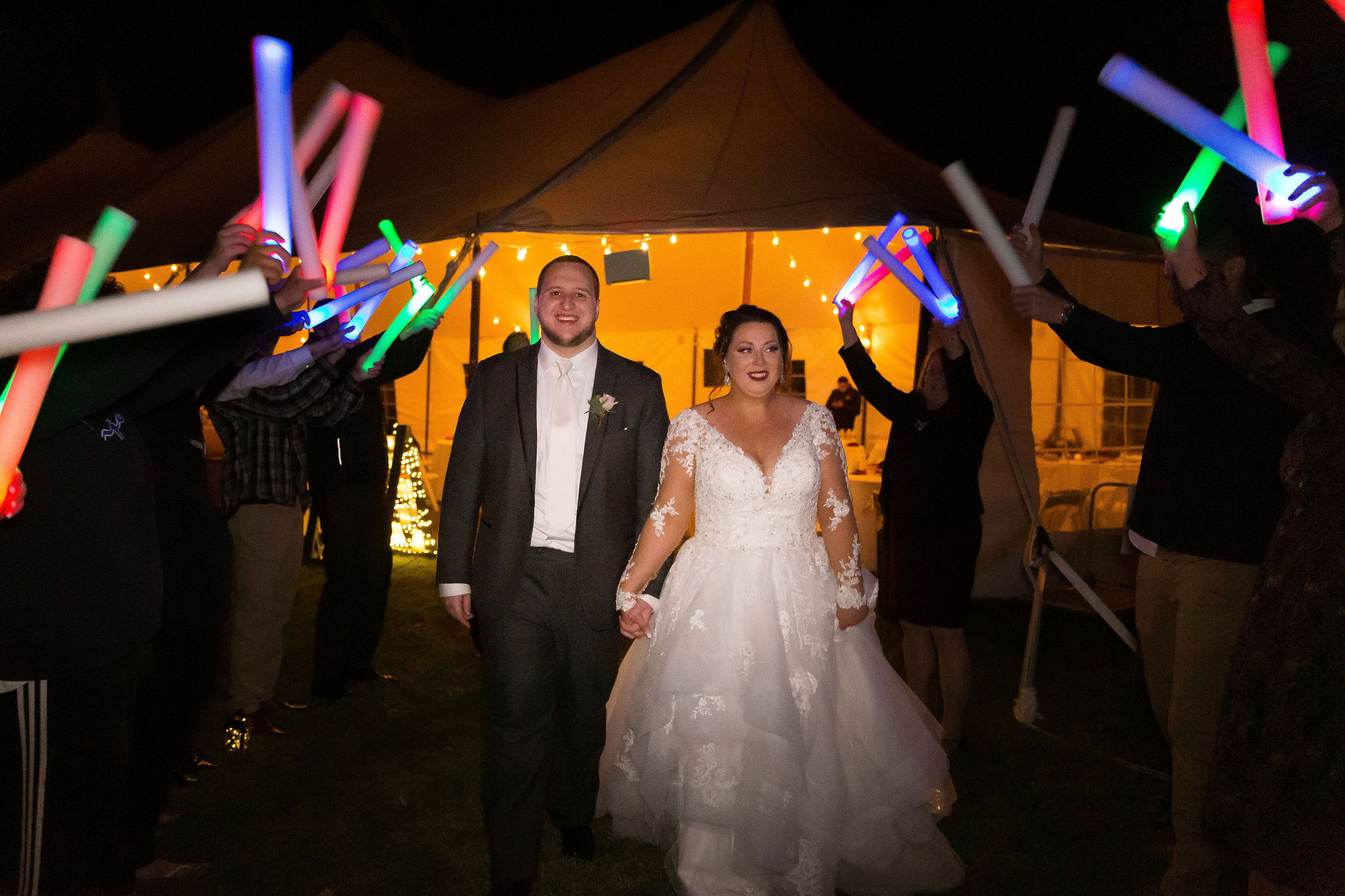 wedding-glow-stick-exit