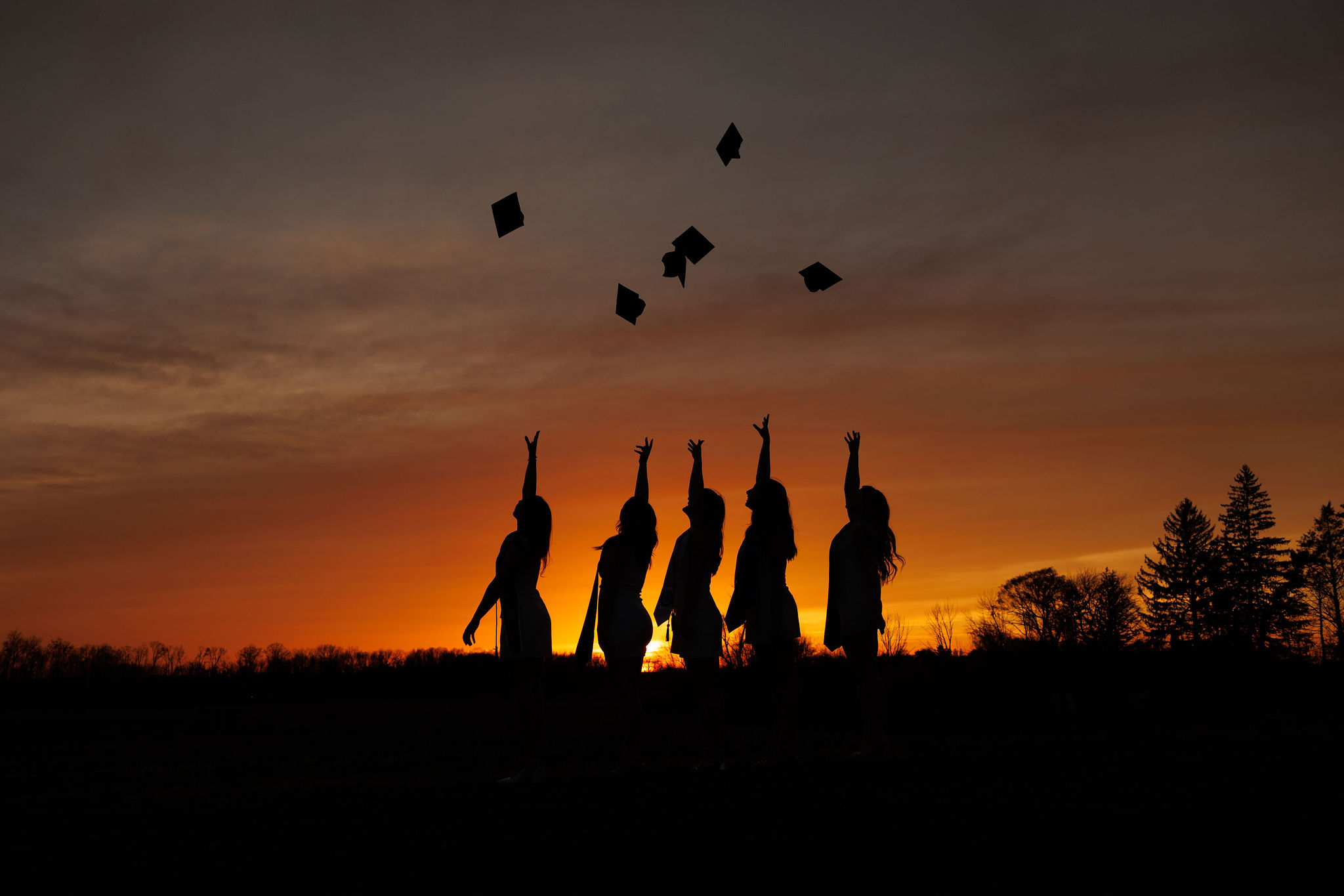 uconn grad photos golden hour sunset